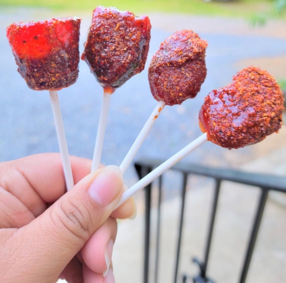 Mexican Lollipop Enchilado Chamoy Covered Candy Snacks Etsy