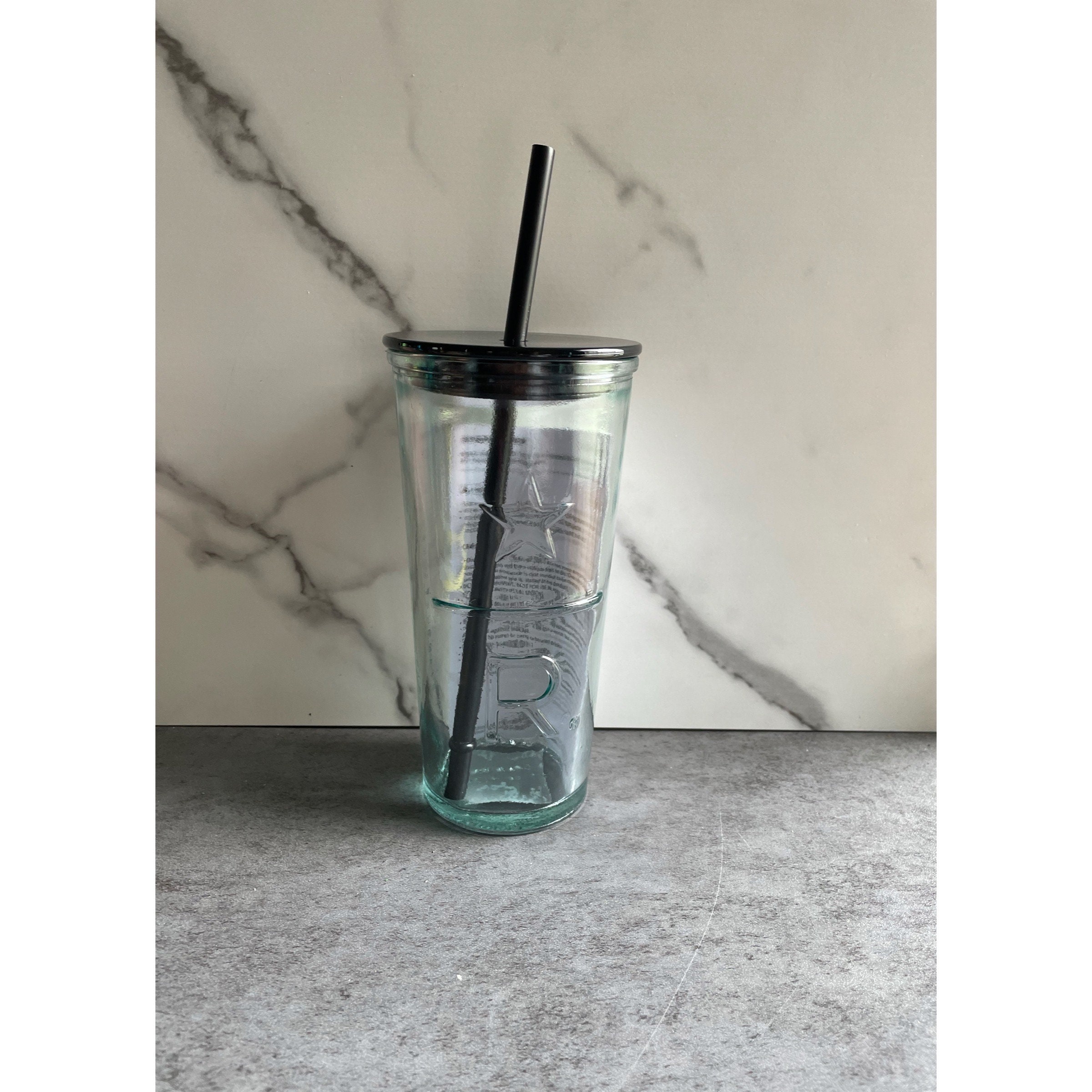 2023 Starbucks Glass Cup Gradient Blue / Pink Sakura 550ml Tumbler