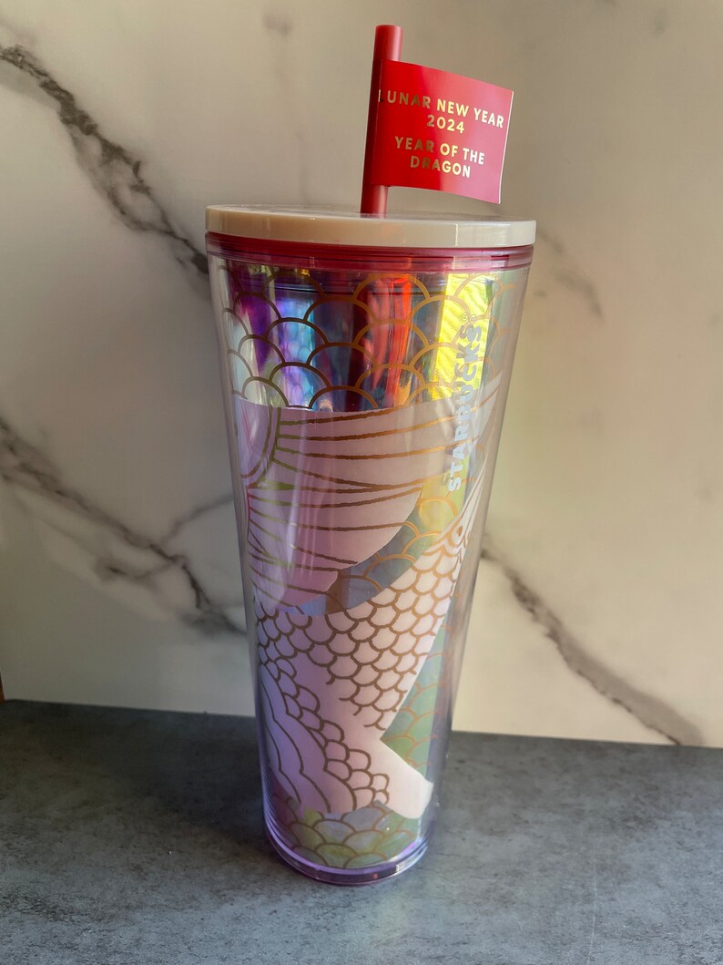 Starbucks 2024 Year of the Dragon Lunar New Year 24oz Tumbler Etsy UK