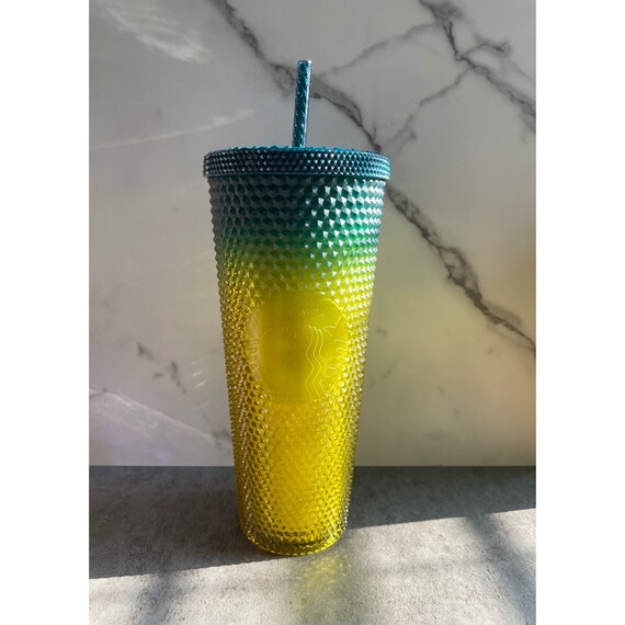 NEW Studded Grid Tumbler 24oz Straw Cup Starbucks Large Cold drink