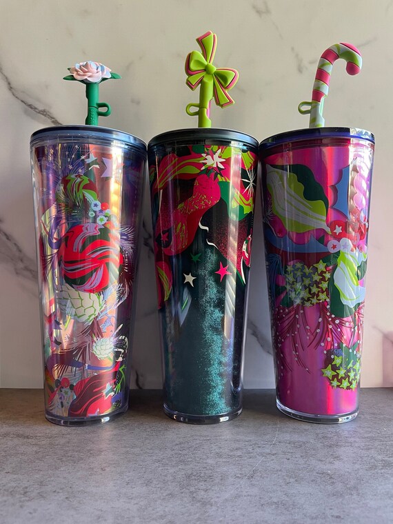 Cute Straw Toppers For Starbucks Straw cups Set Of 4 Toppers