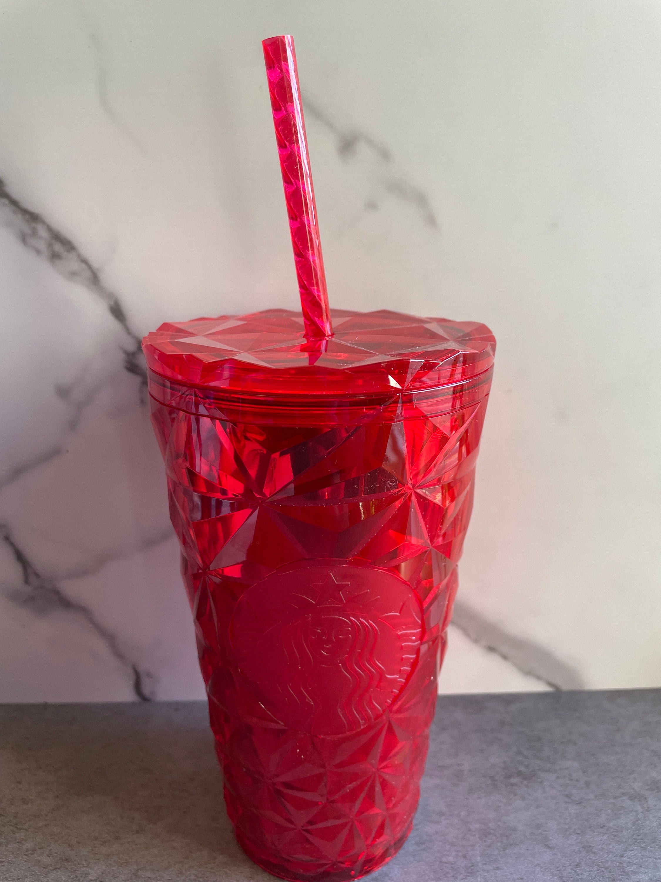 Starbucks Reusable Cold Cup Tumbler with Red Crystals – With Love Boss Lady