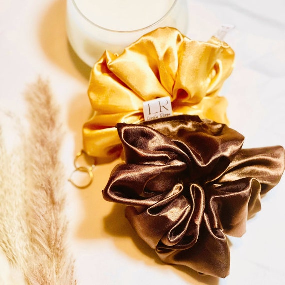 Satin-Haargummis Für Frauen – 6er Set, Sanft & Rutschfest, Perfekt Für Braunes Haar