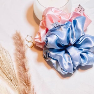 Blue Scrunchies| pink scrunchie| satin silk scrunchie| gifts for her