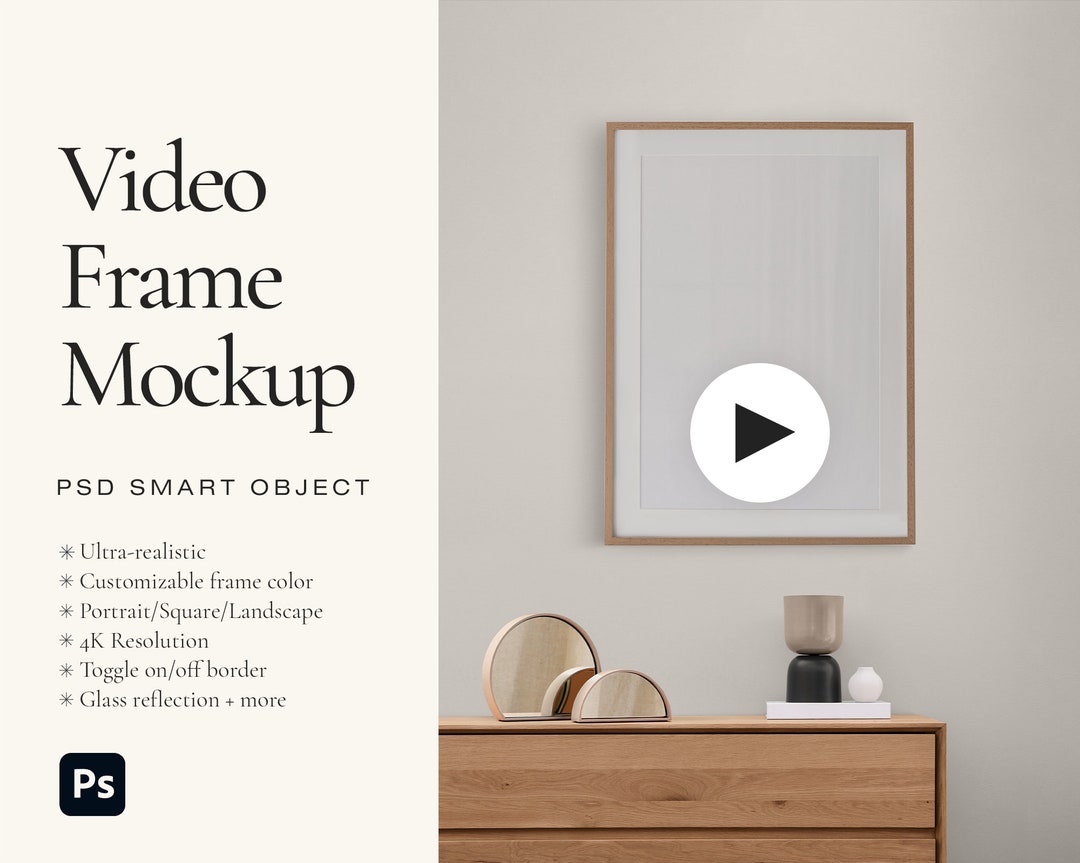 Video Frame Mockup, Animated Mockup, Video Template, Photo Frame Mockup ...