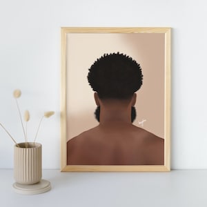 SEEN | Black Boy Art | Black Man Art | African Man Art | Flower Print Wall Art | Gifts for Men