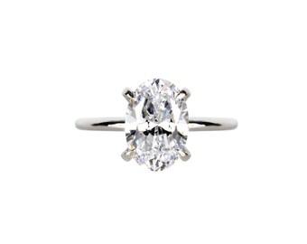 2.75 CT Oval Cut Moissanite Ring