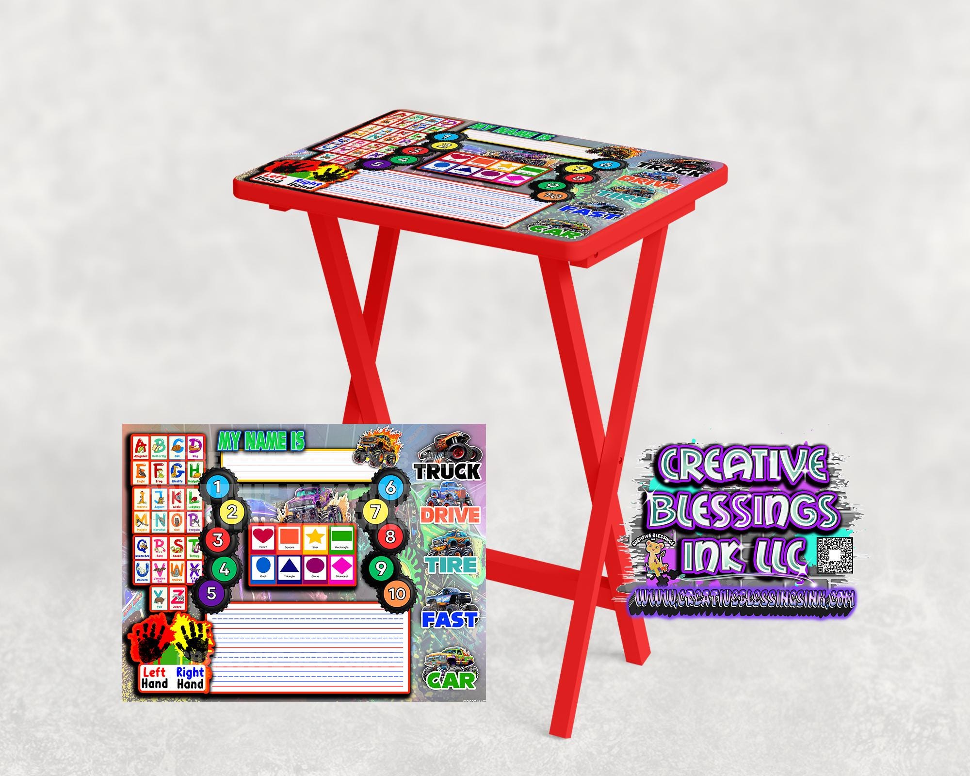 TV Tray Design / Learning Table Design / Digital Download / Pre K ...