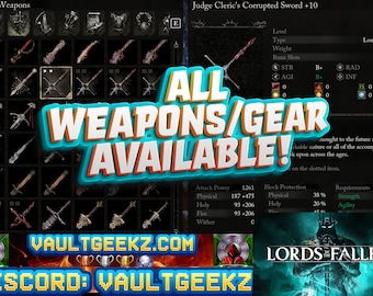 Lords of the Fallen - PC XBOX PS5 - MAXED Weapons