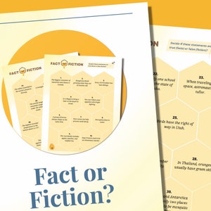 Fact or Fiction Game I Senior Adult Trivia Printable I Elderly Brain Teasers I Memory Care Game PDF I Senior Activity Game I Fun Games