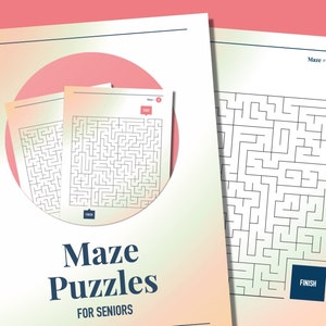 50 Mazes for Seniors: Brain Games & Puzzles (Digital Download)