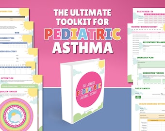 Pediatric Asthma Toolkit / Planner and Organizer For Parents Of Kids With Asthma / Pediatric Asthma Log / Asthma Symptom Journal For Parents