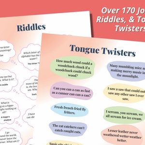 Jokes, Riddles and Tongue Twisters for Seniors / Senior Citizen Activity / Fun and Engaging Activities for Senior Adults / Jokes for Elderly image 2