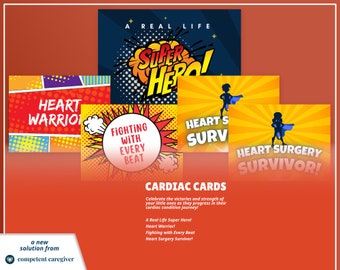 Pediatric Heart Warrior Milestone Celebration Cards / Cards for Children Diagnosed With a Heart Condition, CHD, or Needing Heart Surgery