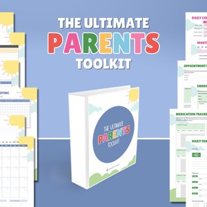 De ultieme toolkit voor ouders / Uitgebreid dagboek en planner voor moeders en vaders / Logboek ouderschap / Medisch bindmiddel / Logboek school en huiswerk