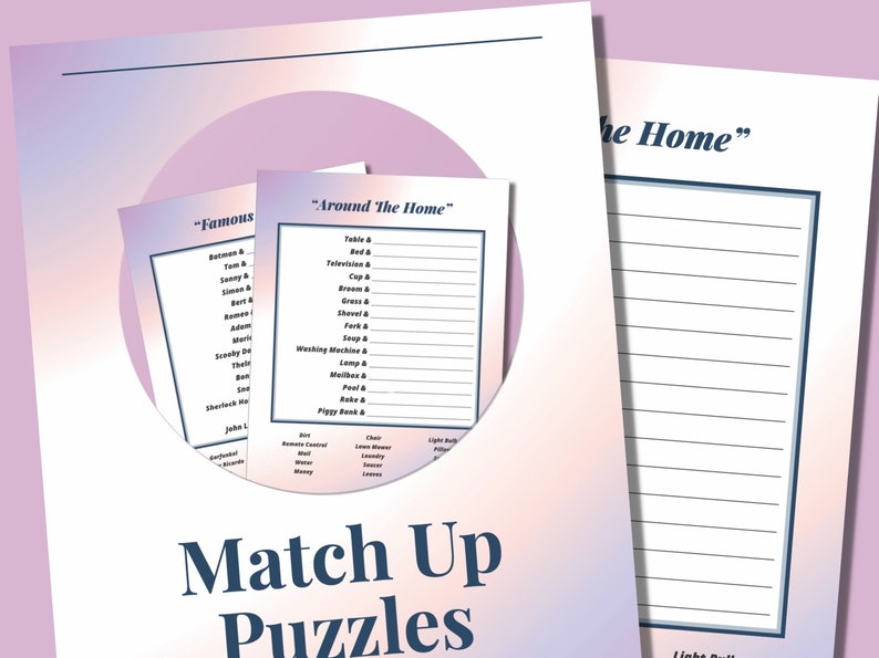 Matching Game for Senior Adults / 10 Fun and Engaging Matching Games for Elderly / Senior