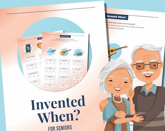 Invention Trivia Game for Senior Adults (Digital Download)