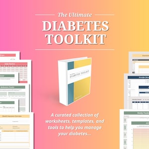 Diabetes Treatment Organizer / Medical log / Blood sugar log / A1C Tracker / Diabetic Care Templates / Insulin Log for Type 1 or 2 Diabetes