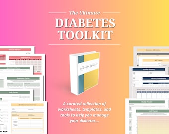 Diabetes Management Toolkit, Health Tracker, Blood Sugar Tracker (Digital Download)