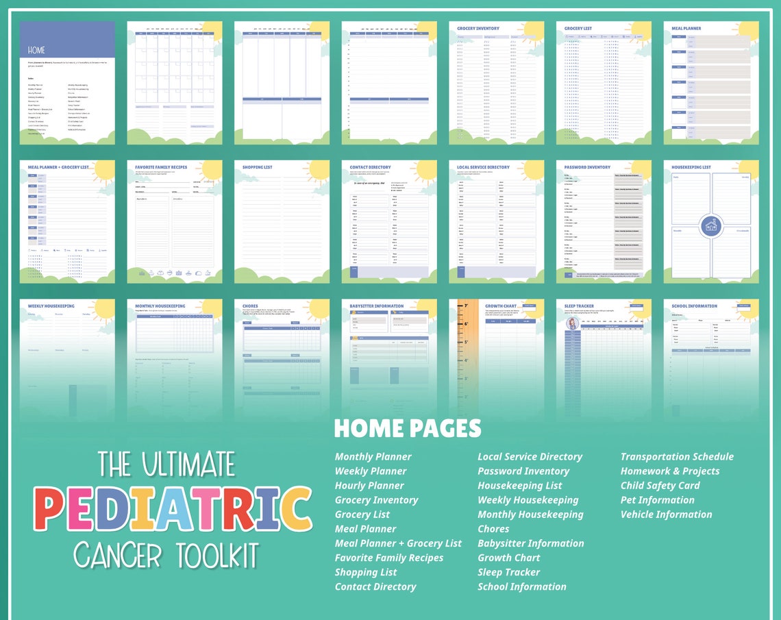 Ultimate Pediatric Cancer Toolkit / Planner and Organizer for Etsy