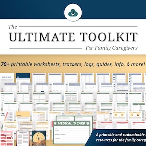 Caregiver Binder: Medical And Home Organizer (Digital Download) Printable