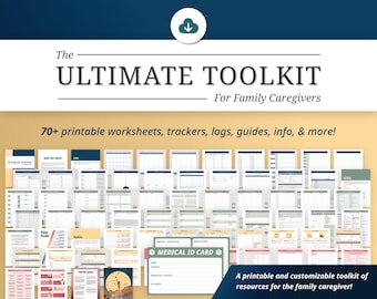 Caregiver Binder: Medical And Home Organizer (Digital Download) Printable