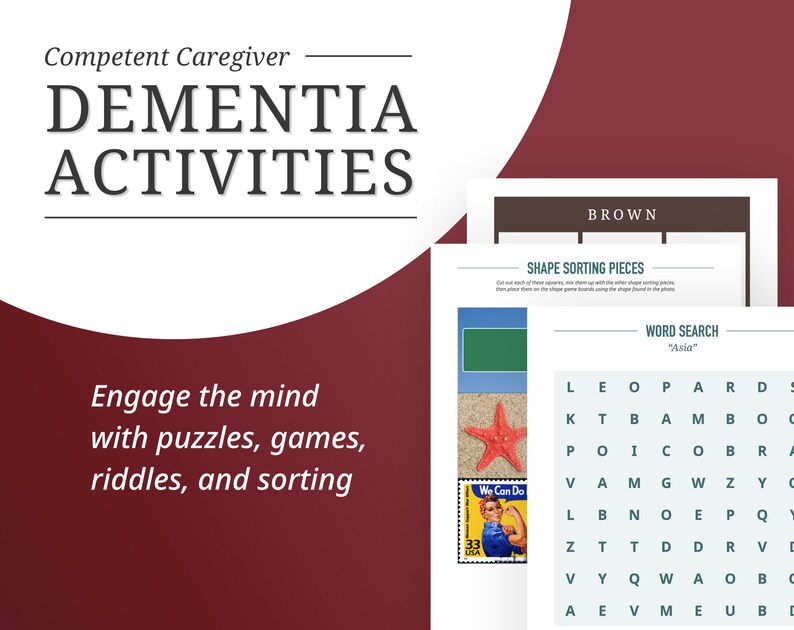 Dementia Activities / Dementia Games / Dementia Caregiver Etsy