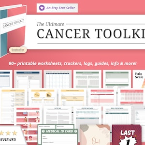 Cancer Planner / Cancer Care Journal / Cancer Diagnosis Health Tracker / Registro médico de quimioterapia e radiação / Organizador de tratamento de câncer