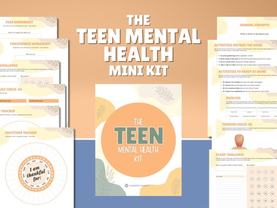 Teen Mental Health Kit | Therapy Journal, Anxiety, Depression (Digital Download)