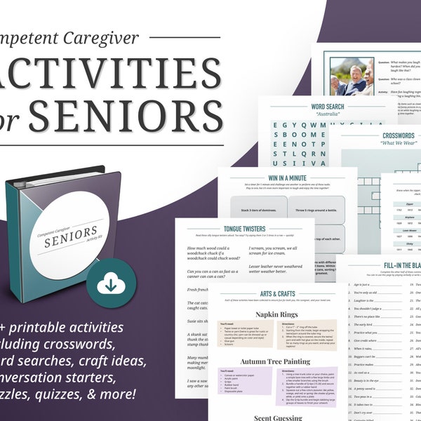 Senior Activities / Senior Games / Elder Care Activities / Senior Adult Crafts, Games, Puzzles and More