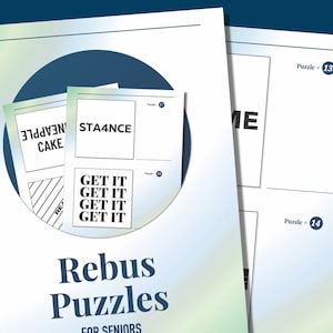 Rebus Rätsel für Senioren: 50 Rätsel (Digitaler Download)