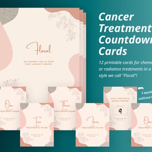 Aftelkaarten voor chemotherapie en bestralingsbehandeling / Afdrukbare kaarten voor gebruik tijdens je reis naar kanker