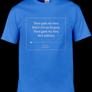 Foo Fighters- My Hero- Lyrics- Dave Grohl- 90s- Rock Music- Unisex- T-shirt