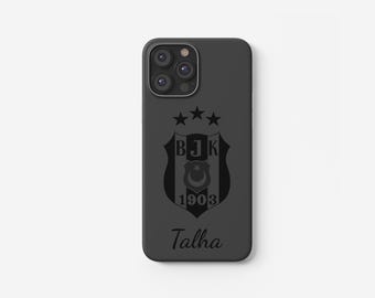 Gepersonaliseerde Beşiktaş-fanhoes - mobiele telefoonhoesje - lasergravering