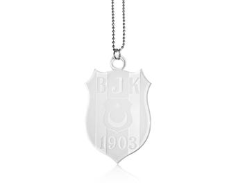 Beşiktaş Car Pendant – Acrylic Rearview Mirror Pendant with Ball Chain – Football Fan Decoration – Car Decoration Türkiye – Gift for Beşiktaş Fans