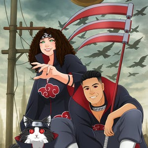 Custom Anime Portrait from Photo: Personalized Digital Art Gift