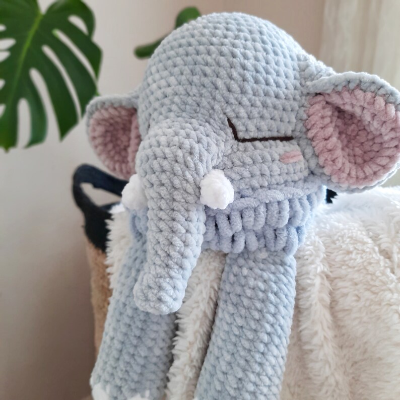 Elephant Snuggler Baby Cuddle Blanket Security Blanket Baby Etsy