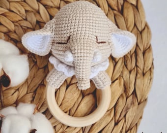 OLIFANT RAMMELAAR | Pasgeboren speelgoed | Safari kraamcadeau | Cadeau mama verwacht