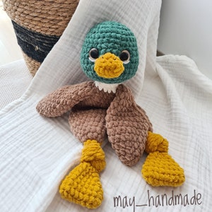 Mallard Duck Snuggler, Mallard Duck Lovey, Hunting Themed Nursery, Duck Nursery Decor, Security Blanket, Baby Cuddle Blanket