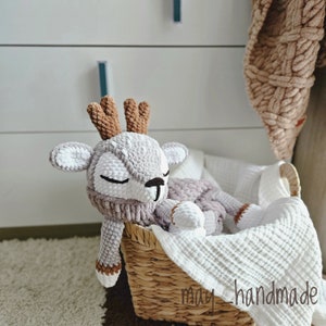 Hertenknuffelaar | Herten Lovey | Buck Lovey | Cadeau kraamcadeau | Bos kinderkamerdecoratie | Nieuw babycadeau | Veiligheidsdeken | Babyspeelgoed