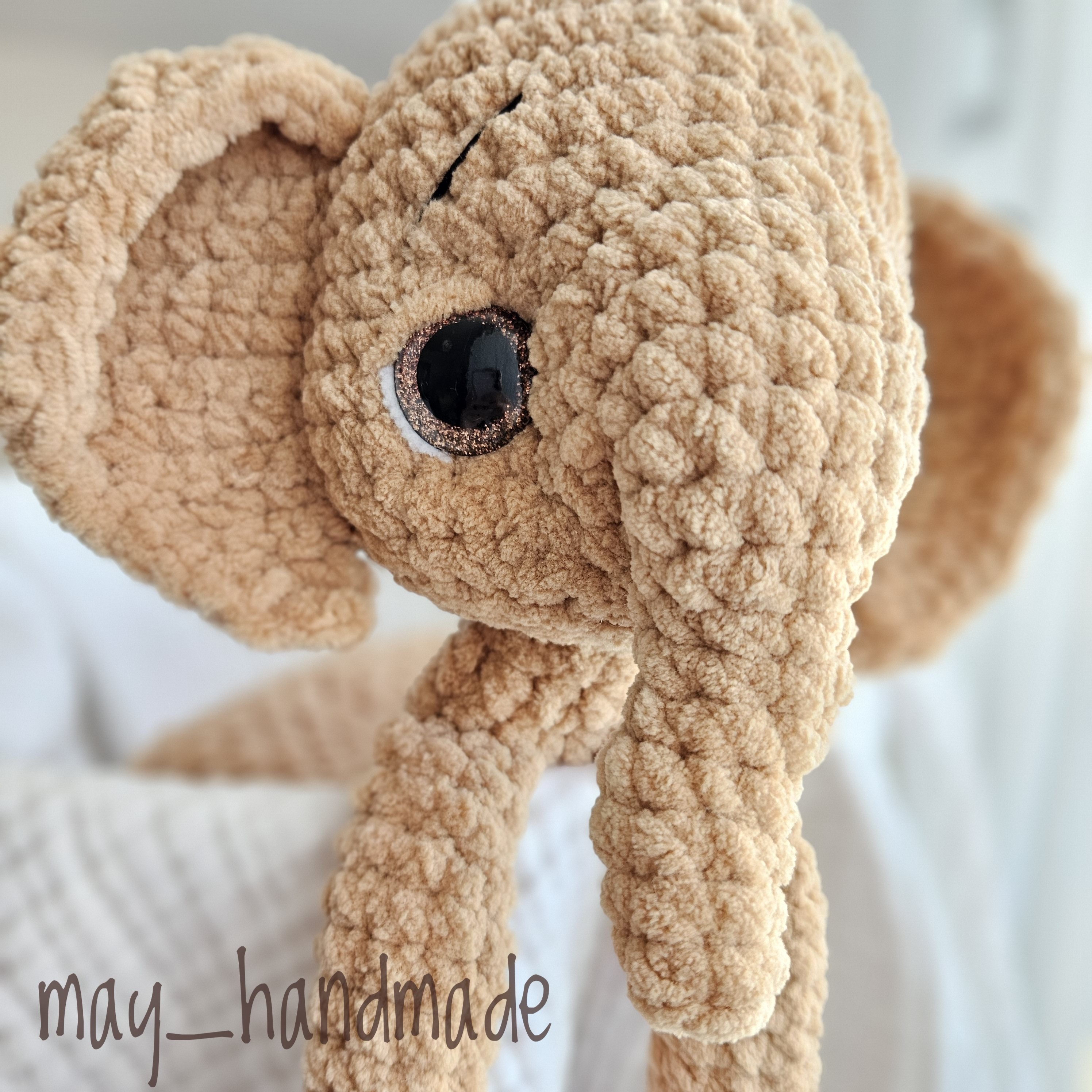 ELEPHANT Lovey Blanket, Safari Baby Shower Gift, Baby Comfort Toy