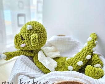 Dragon Snuggler, Dragon Plush Lovey Blanket, Nursery Decor, Baby Shower Gift, Dragon Stuffed Toy, Baby security blanket, Pregnancy Gift