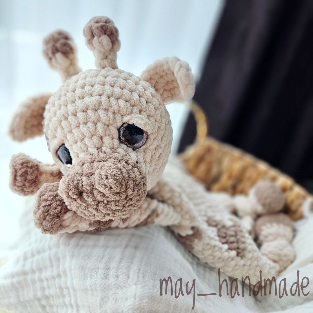 GIRAFFE Snuggler, Plush Baby Cuddle Blanket, Safari Nursery Decor, Safari Baby Shower Gift, Baby ...