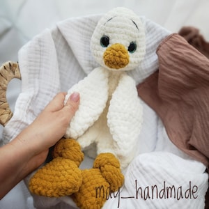Duck Snuggler, Duck Lovey, Duck Nursery Decor, Security Blanket, Expecting Mom Gift, Hunting Nursery Decor, Baby Snuggle Animal