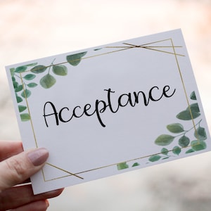 Tarjeta de aceptación de boda, papelería de boda personalizada, tarjeta de aceptación, tarjeta de aceptación de invitación de boda, tarjeta de aceptación de fiesta, tarjeta de bautismo