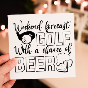 Tarjeta de cumpleaños de golf, tarjeta de cumpleaños de un amigo, tarjeta de cumpleaños, tarjeta de cumpleaños de un amigo, tarjeta personalizada, tarjeta de golf personalizada, tarjeta para golfista