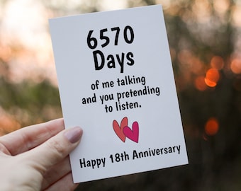 Tarjeta de aniversario personalizada: para cualquier año, relación y edad