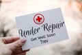 Under Repair Get Well Soon Card, Get Well Card, Personalized Card, Custom Get Well Soon Card,  Feeling Under The Weather Card, Get Better