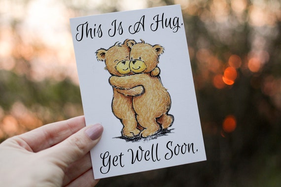 Personalised Get Well Soon Card Teddy Bear Get Well Soon Card 