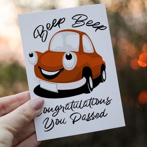 Sie haben bestanden, Führerscheinkarte, Sie bestandene Karte, Führerscheinprüfung, personalisierte Karte, Glückwunschkarte, gut gemachte Karte, bestandene Führerscheinprüfung